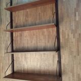 Teak wall shelf