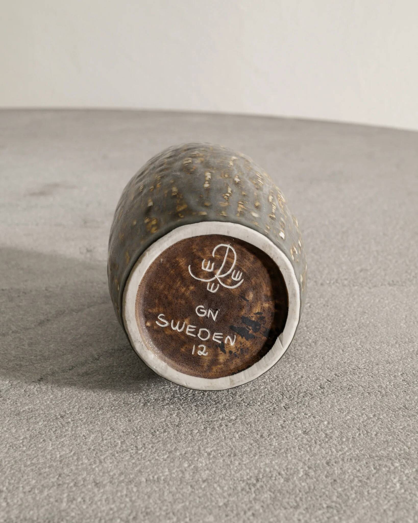 Vintage Swedish Mid Century Ceramic Rubus Vase by Gunnar Nylund, 1950s