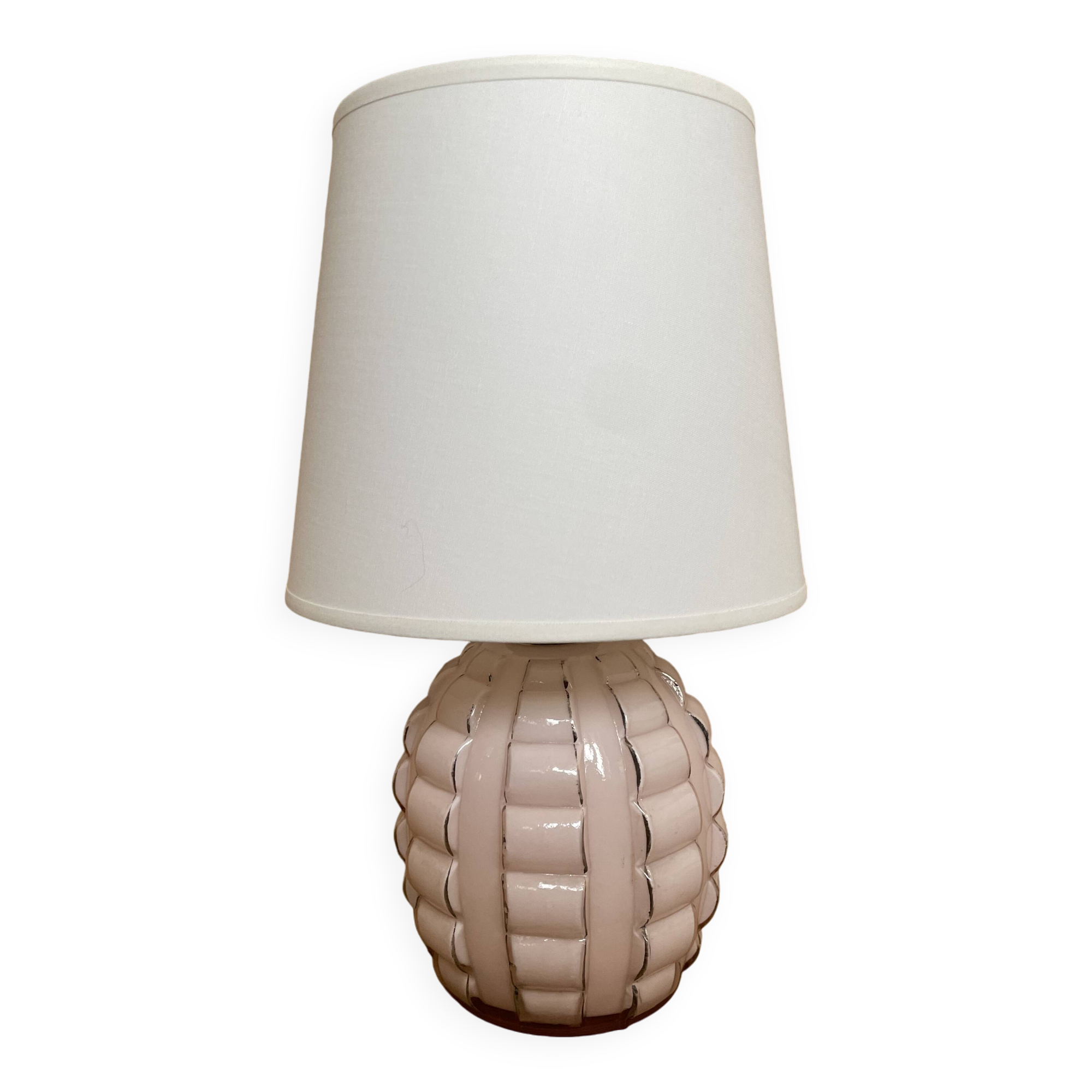 Small antique glass table lamp