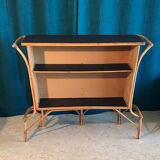 Bar and rattan stools 60s