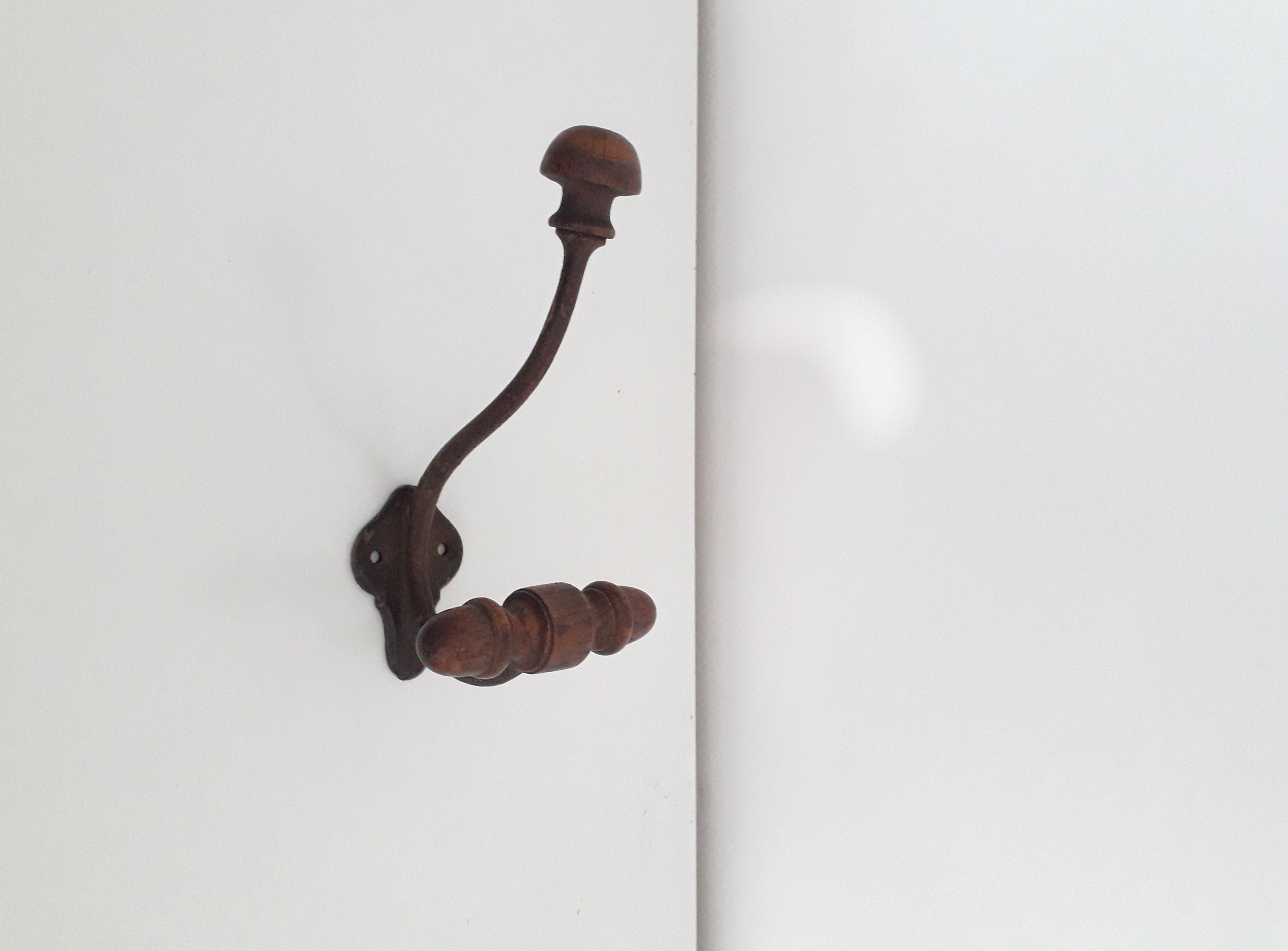 Old wall patère / coat rack - Wood and metal - 1940