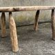 Brutalist coffee table, solid oak, tree trunk