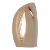 Brutalist carved stone table lamp - Circa 1980