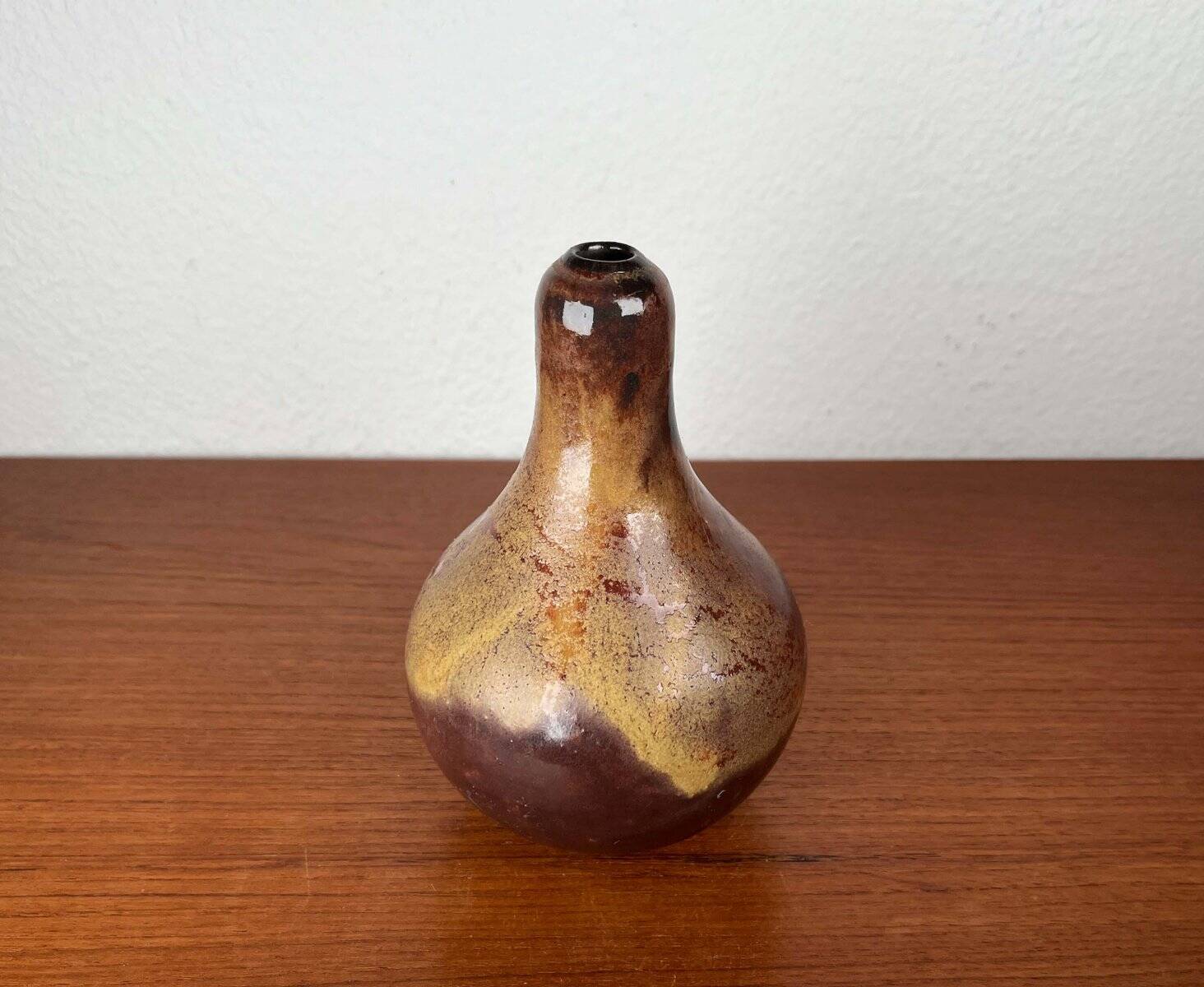 Vase calebasse en poterie d'atelier allemand du milieu du siècle de Cornelsen Kindermann Keramik, années 1960