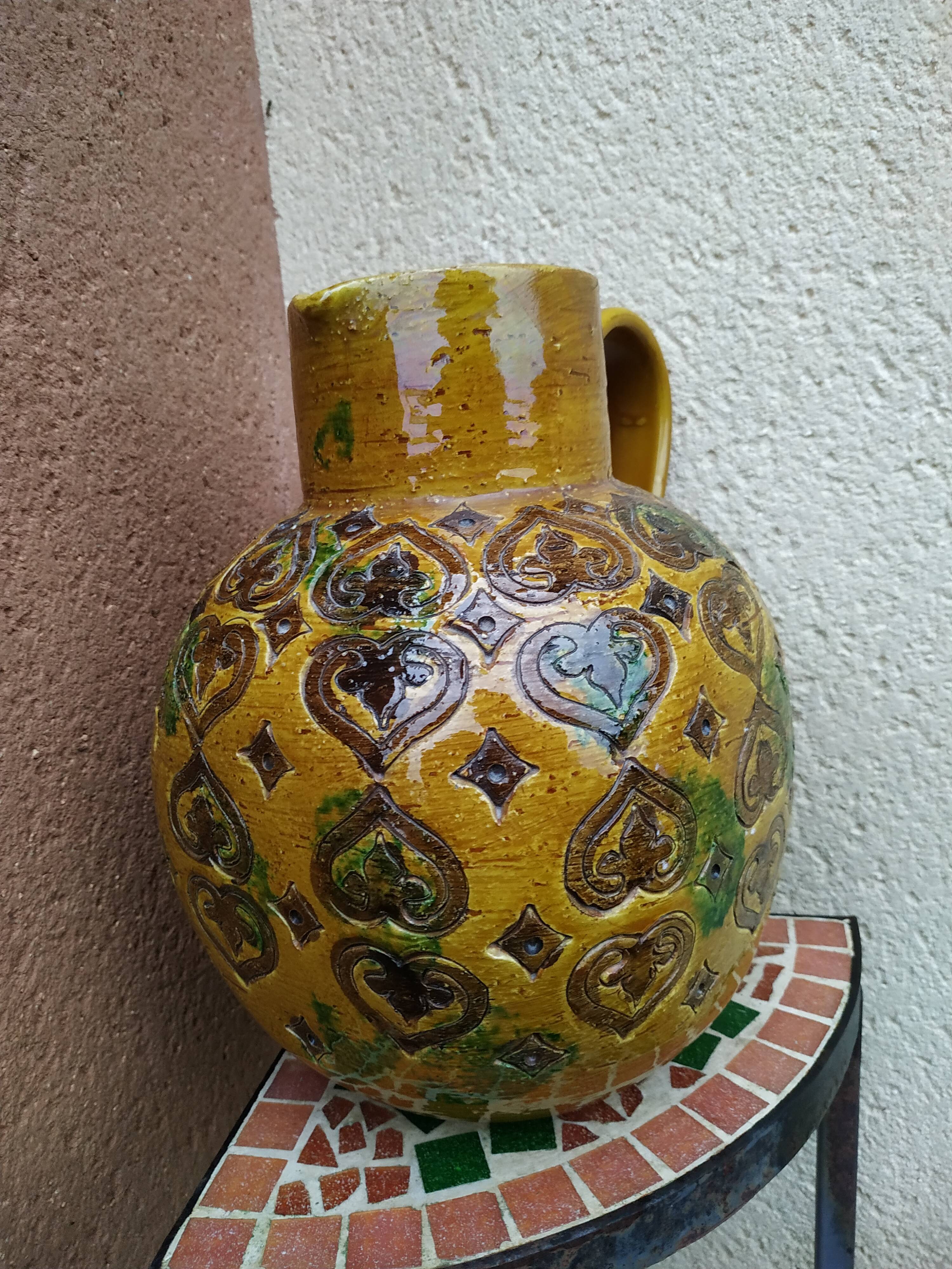 Large pitcher bitossi range Moresco Aldo londi 60s