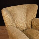 Pair of design armchairs in velvet from the 50s