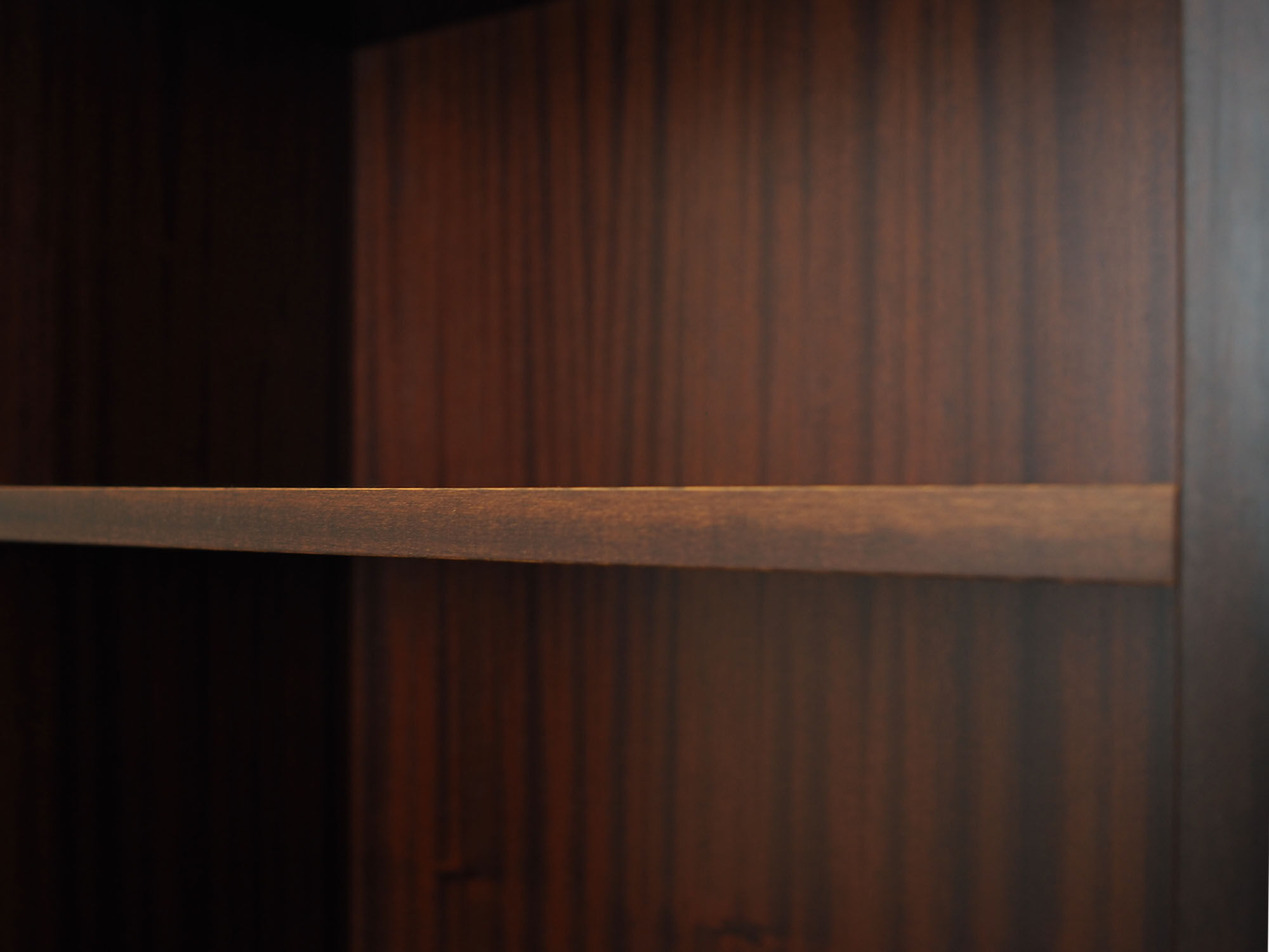 Mahogany bookcase, Danish design, 70's, production: Denmark