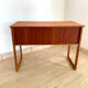 Scandinavian wooden desk sled feet