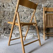4 folding wooden chairs for Habitat, 1980