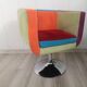 Multicolors swivel armchair