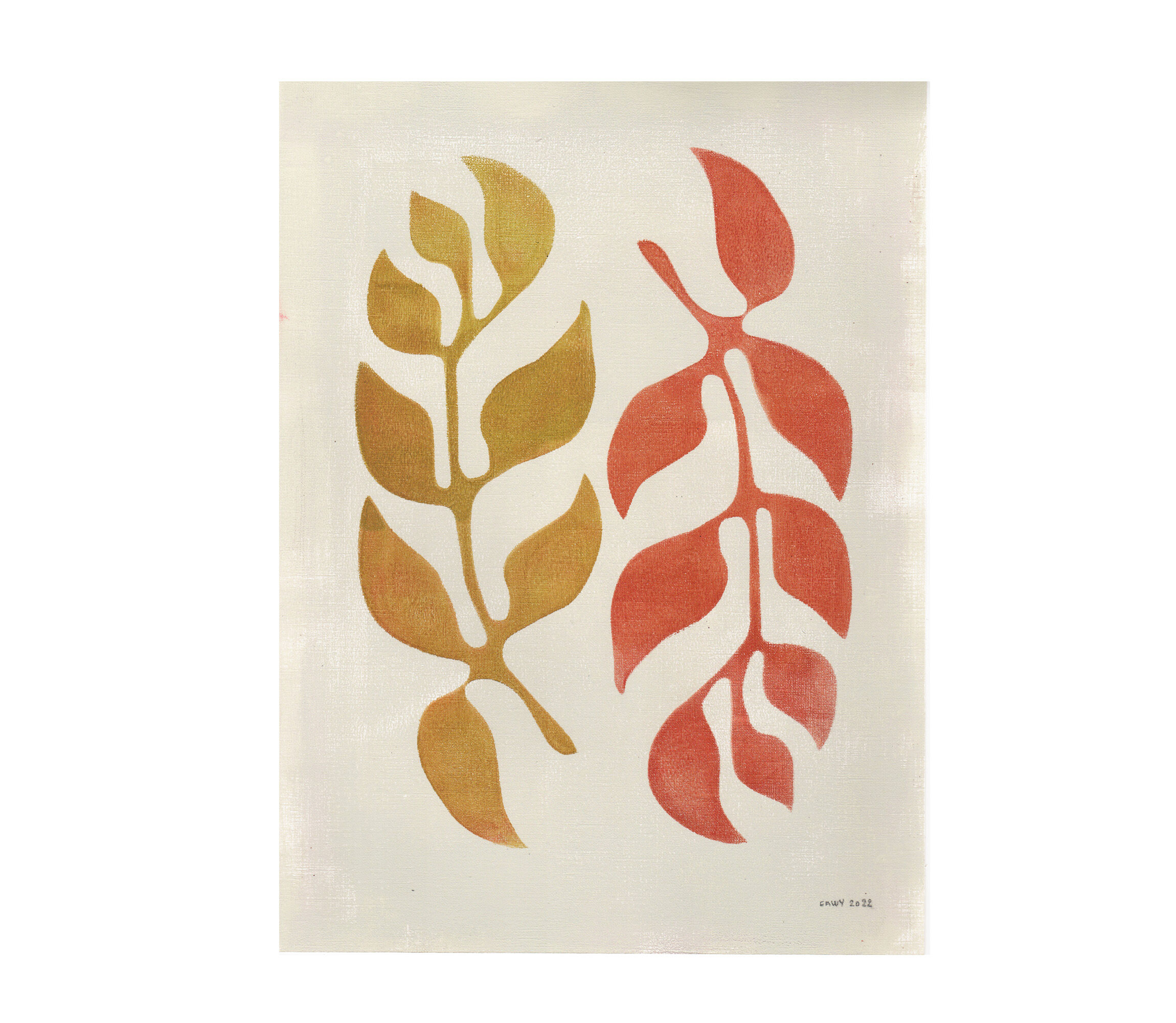 Painting on paper • M752 • signed Eawy