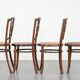 Set of 4 vintage bistro chairs Jacob & Josef Kohn Wien with a wicker seat