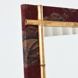 Large pair of 19th century gilded wood mirrors in bamboo and silk style