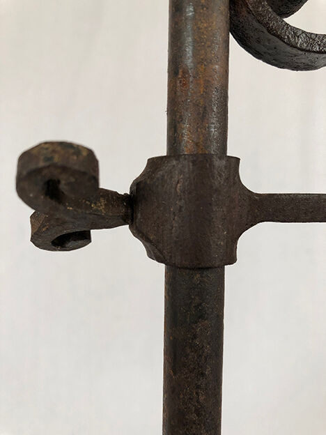 Large wrought iron lamppost, nineteenth