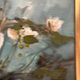 Original Swedish Oil on Canvas – “White Flowers” by M. Jakobsson – Signed – Vintage & Framed – 46 × 44 cm (18.1" × 17.3")