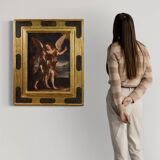 Tableau ancien italien du XVIIe siècle, Tobie et l'ange