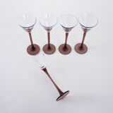 Set of five glasses, Danish design, 1970s, manufactured in Denmark
