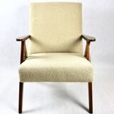 Vintage beige boucle model b-310 armchair, 1970s