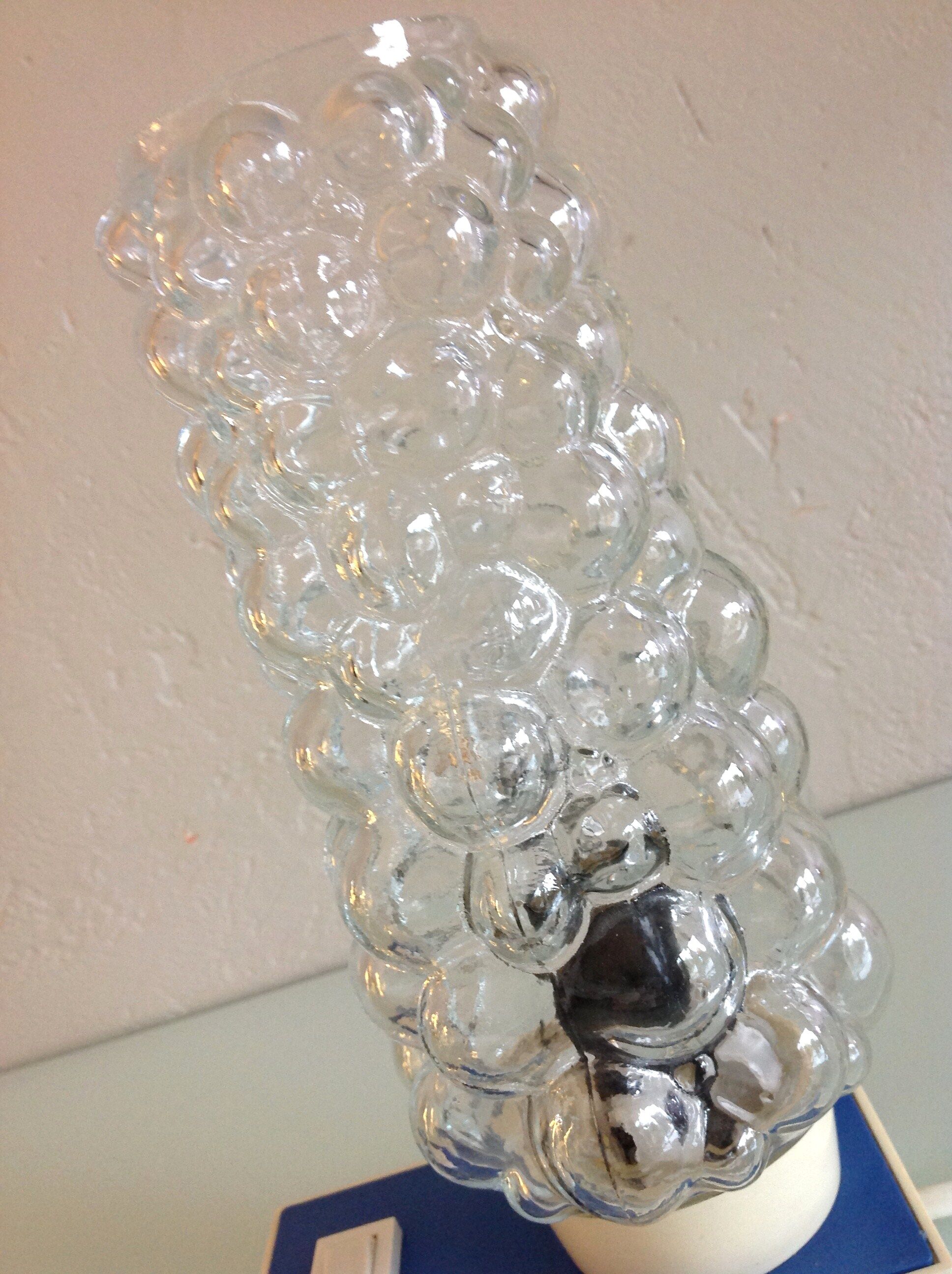 Bubbled glass bedside lamp by Helena Tynell 60/70