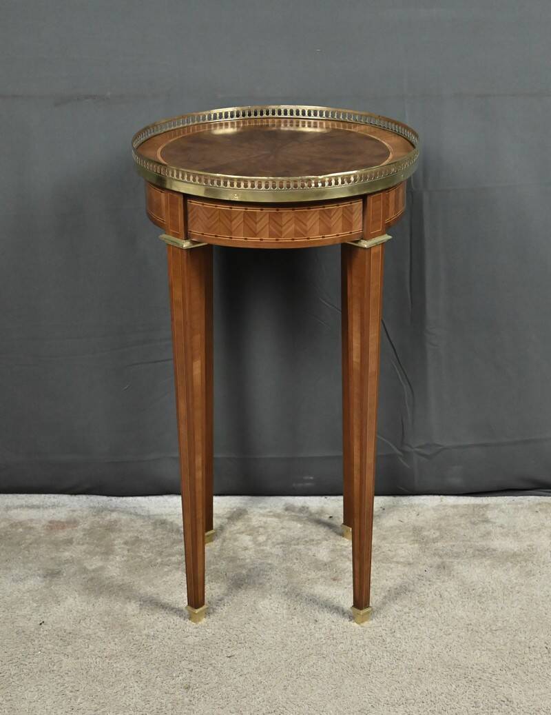 Marquetry Gueridon, Louis XVI style – Early 20th century