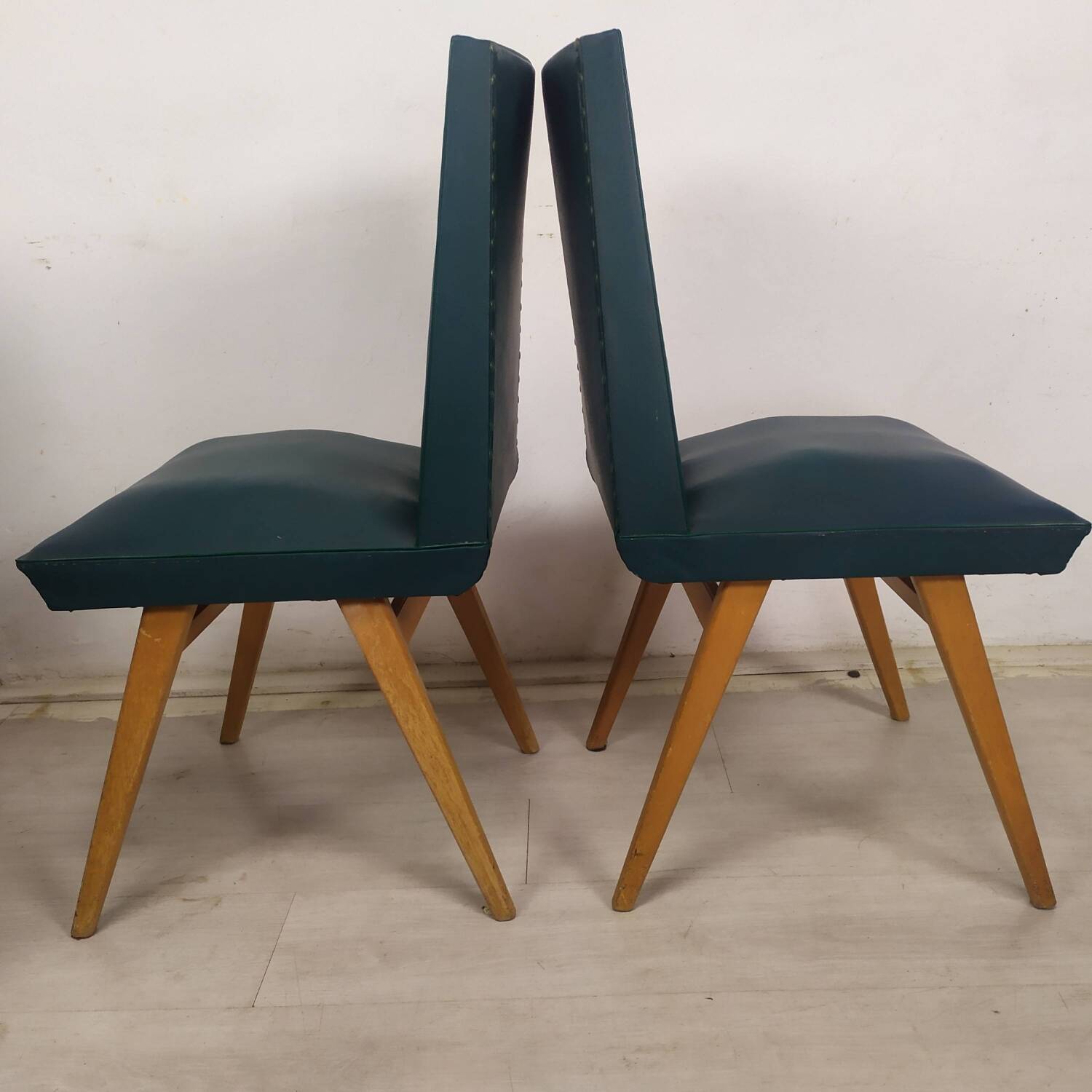 Vintage blue green chairs