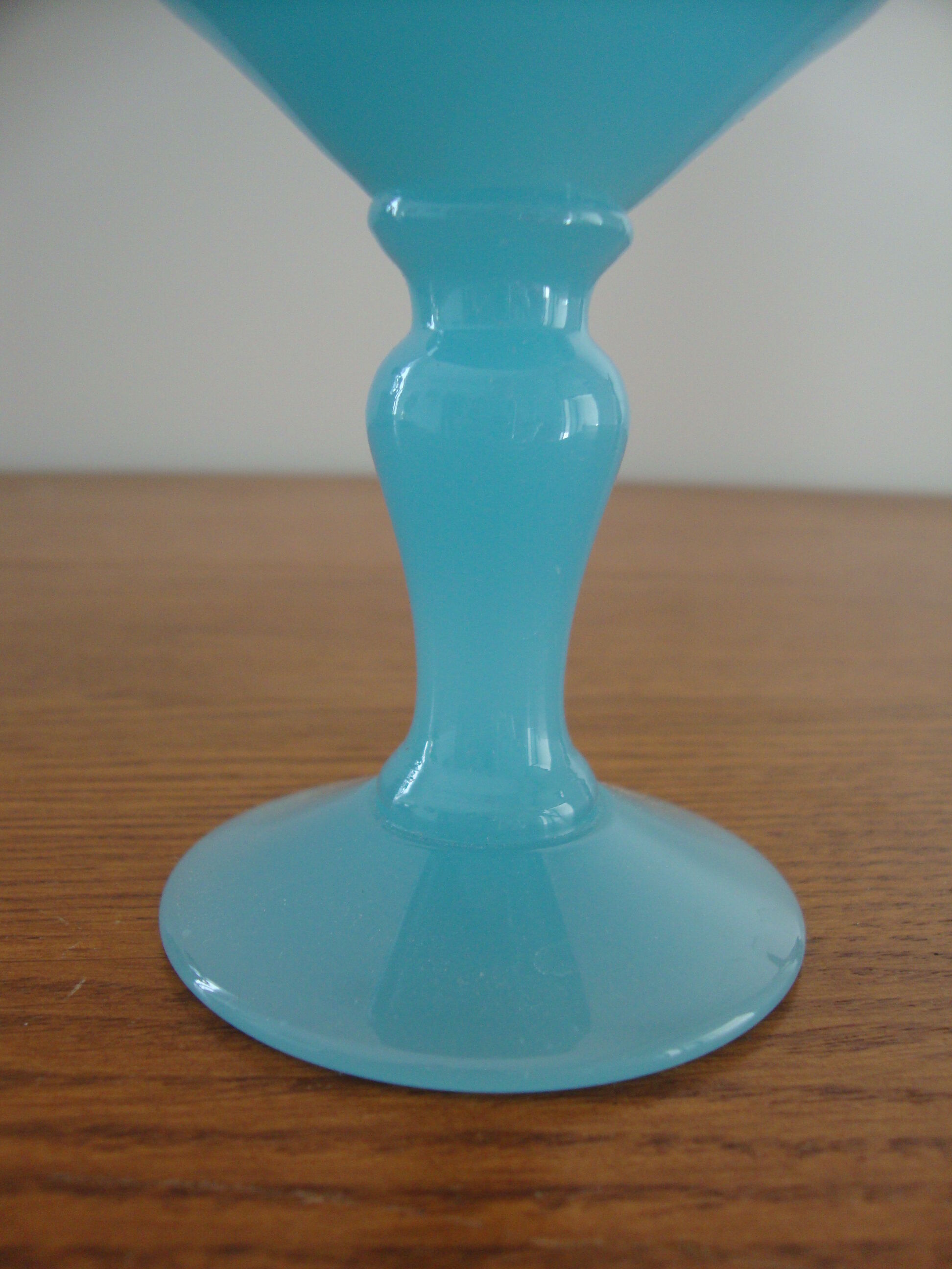 Blue opaline soliflore vase