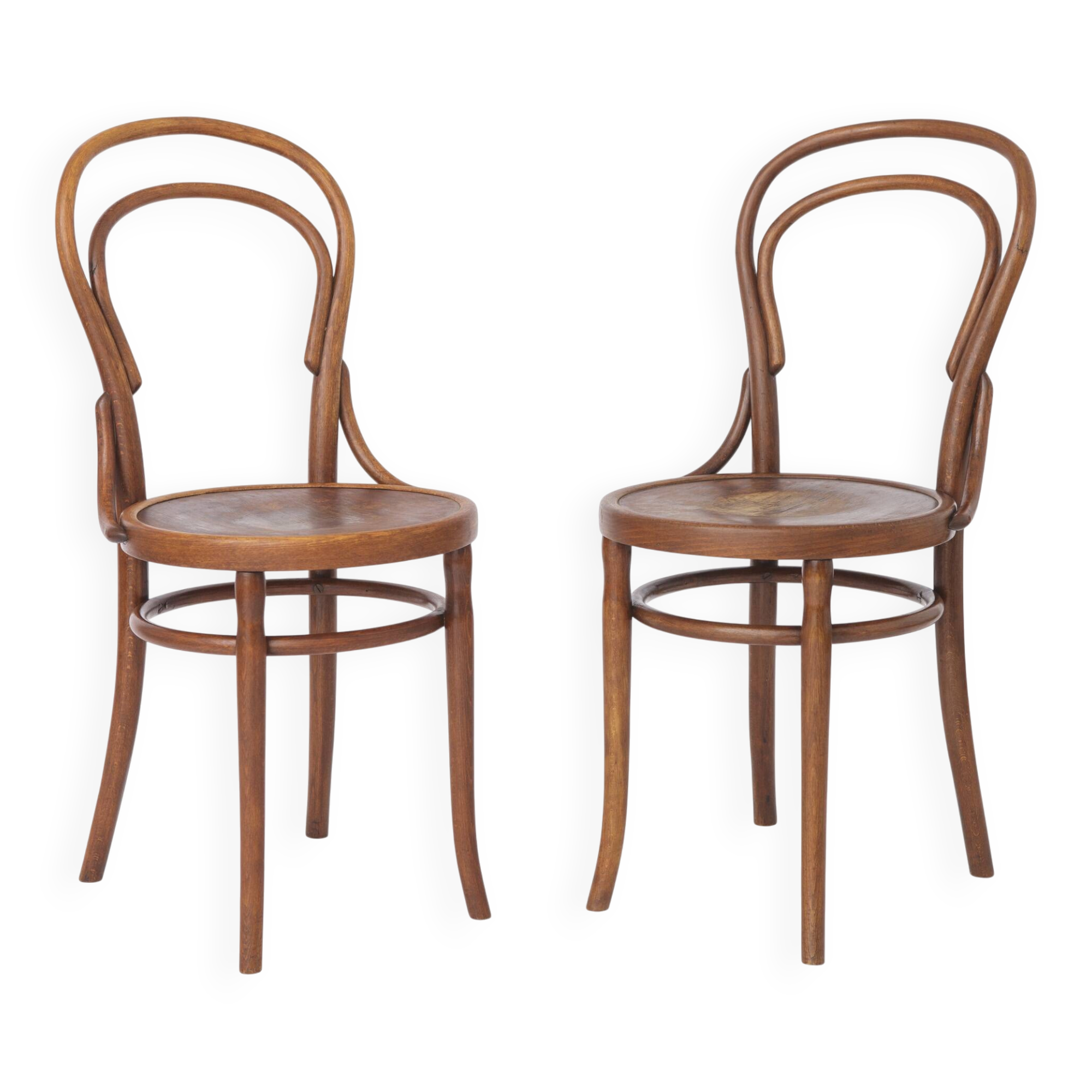 Pair of Antique Bentwood Chairs | Austrian Beechwood Dining Chairs | 1930s