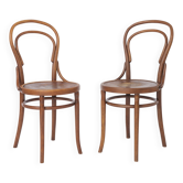 Pair of Antique Bentwood Chairs | Austrian Beechwood Dining Chairs | 1930s