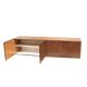 Vintage wall-mounted wengé sideboard by Banz Bord, 1970s