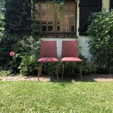 Pair of vintage chairs/compass feet