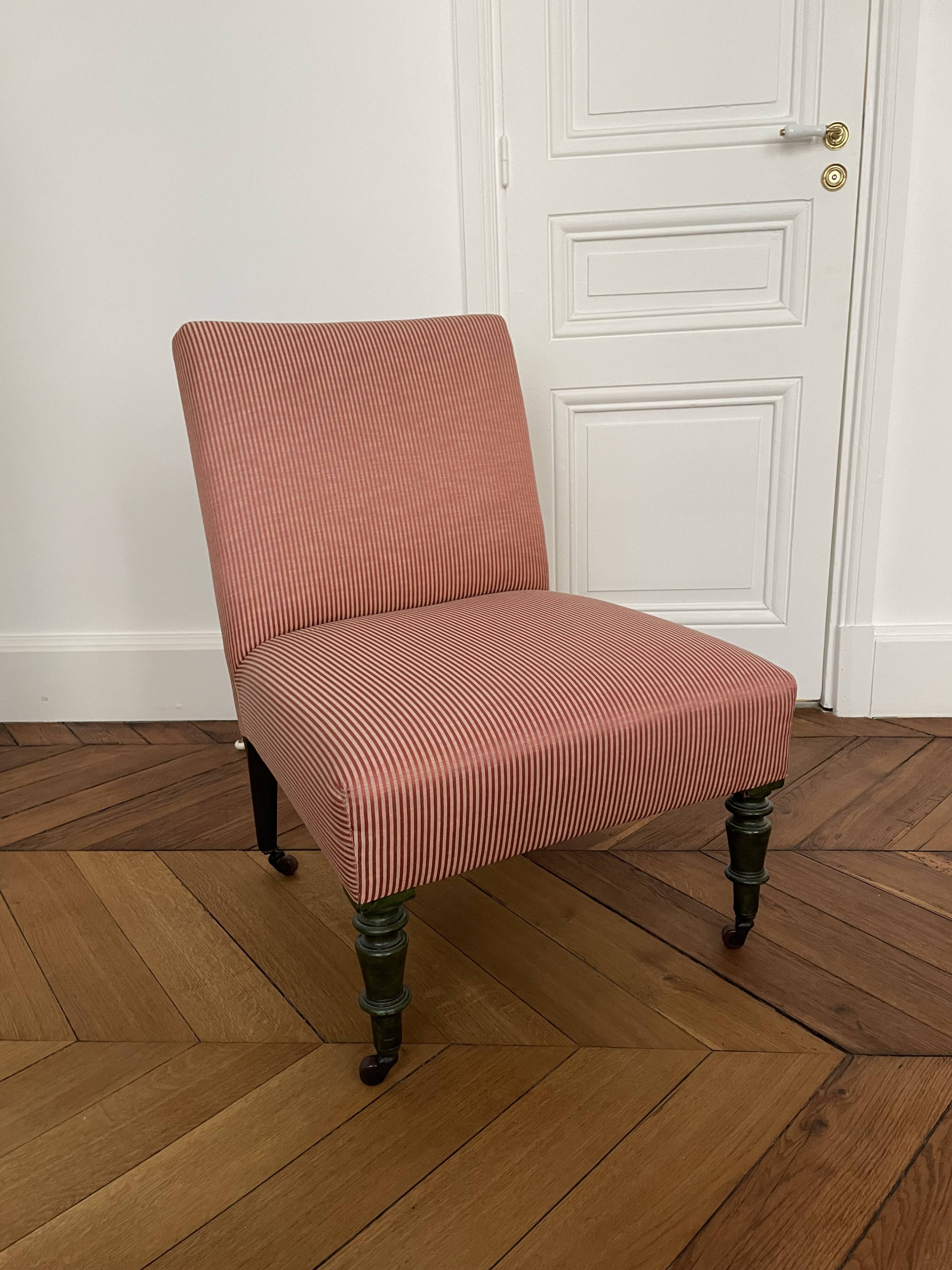 Antique Salon Armchair - Napoleon III Chaise Longue