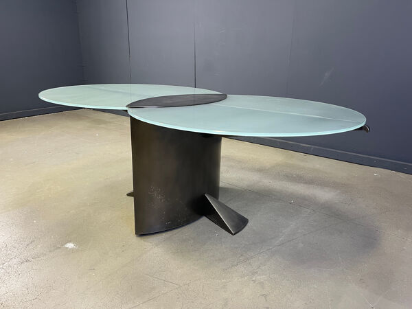 Table à manger postmoderne par Belgochrom, années 1980