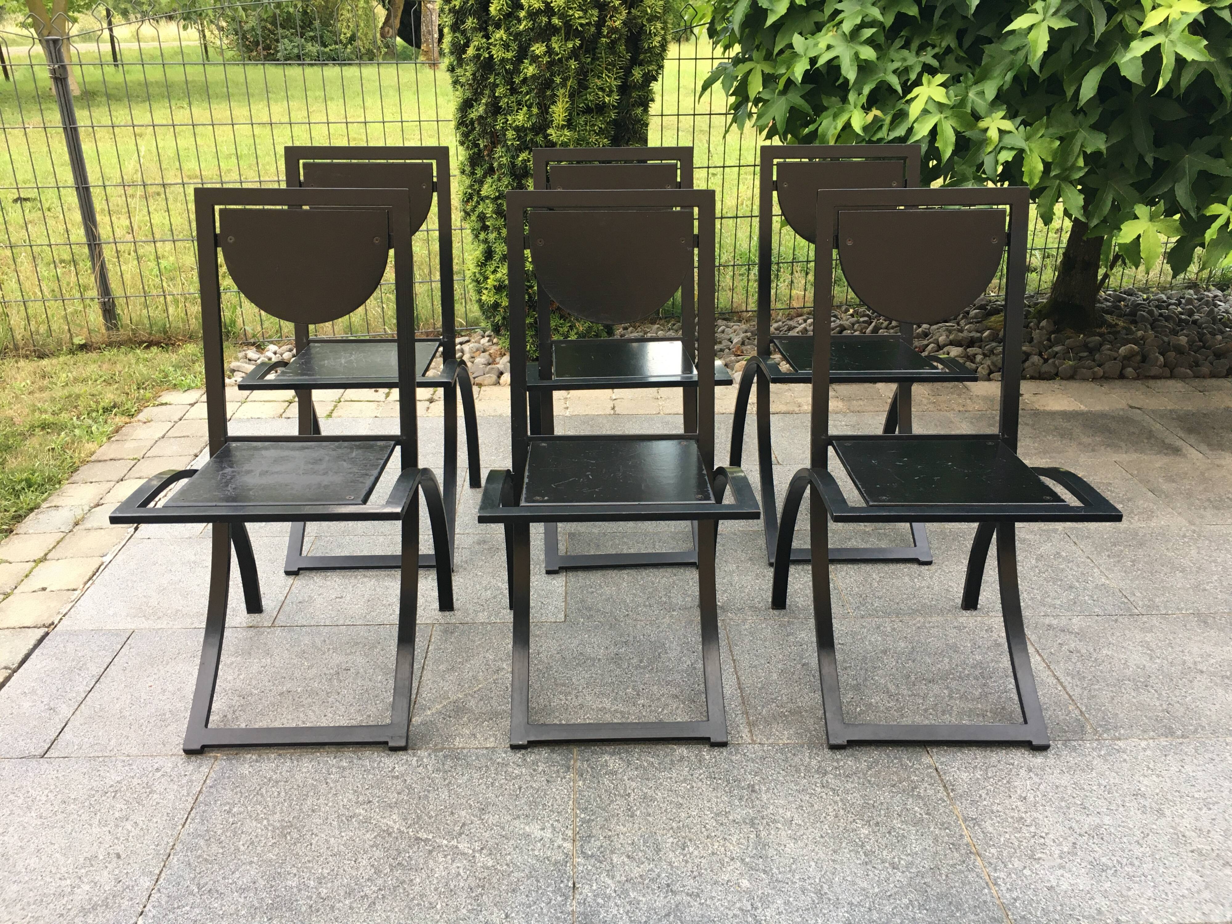 Set of 6 Sinus Dining Chairs by Karl Friedrich Forster 80s