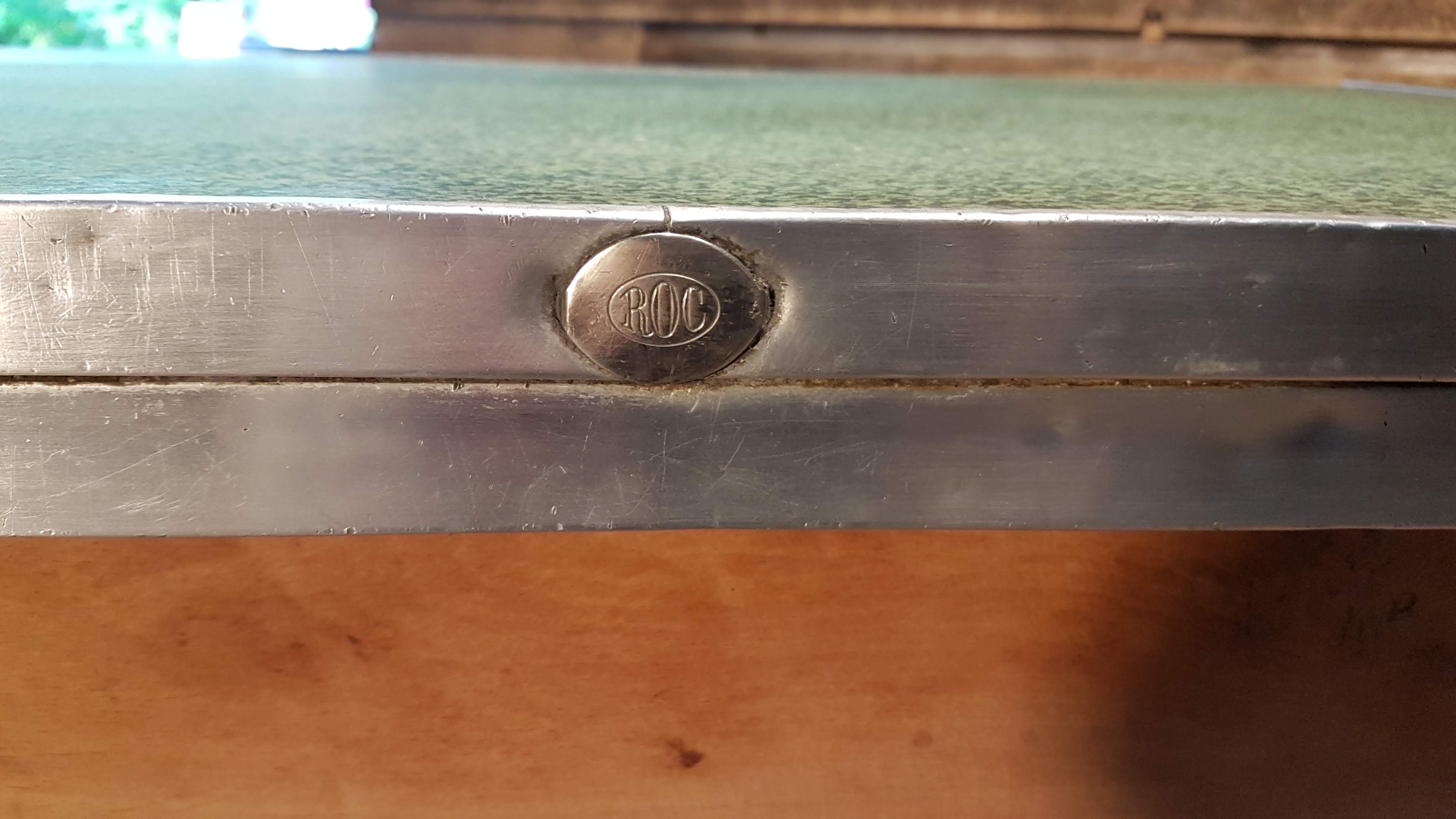 50s wooden kitchen table zinc formica