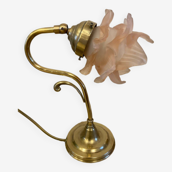 Glass paste and brass lamp