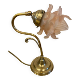 Lampe pâte de verre et laiton