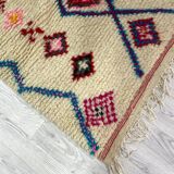Handmade moroccan berber carpet 254 x 133 cm