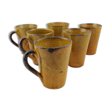 6 cups Vallauris Aegitna ceramic