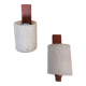 Pair of Scandinavian teak and perspex sconces Vintage 1960