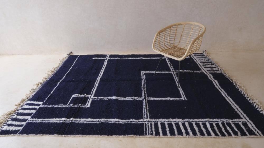Modern Blue Rug - 284 x 207 cm