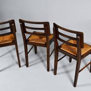 Suite de 3 chaises de Pierre Cruège datant des années 1950.