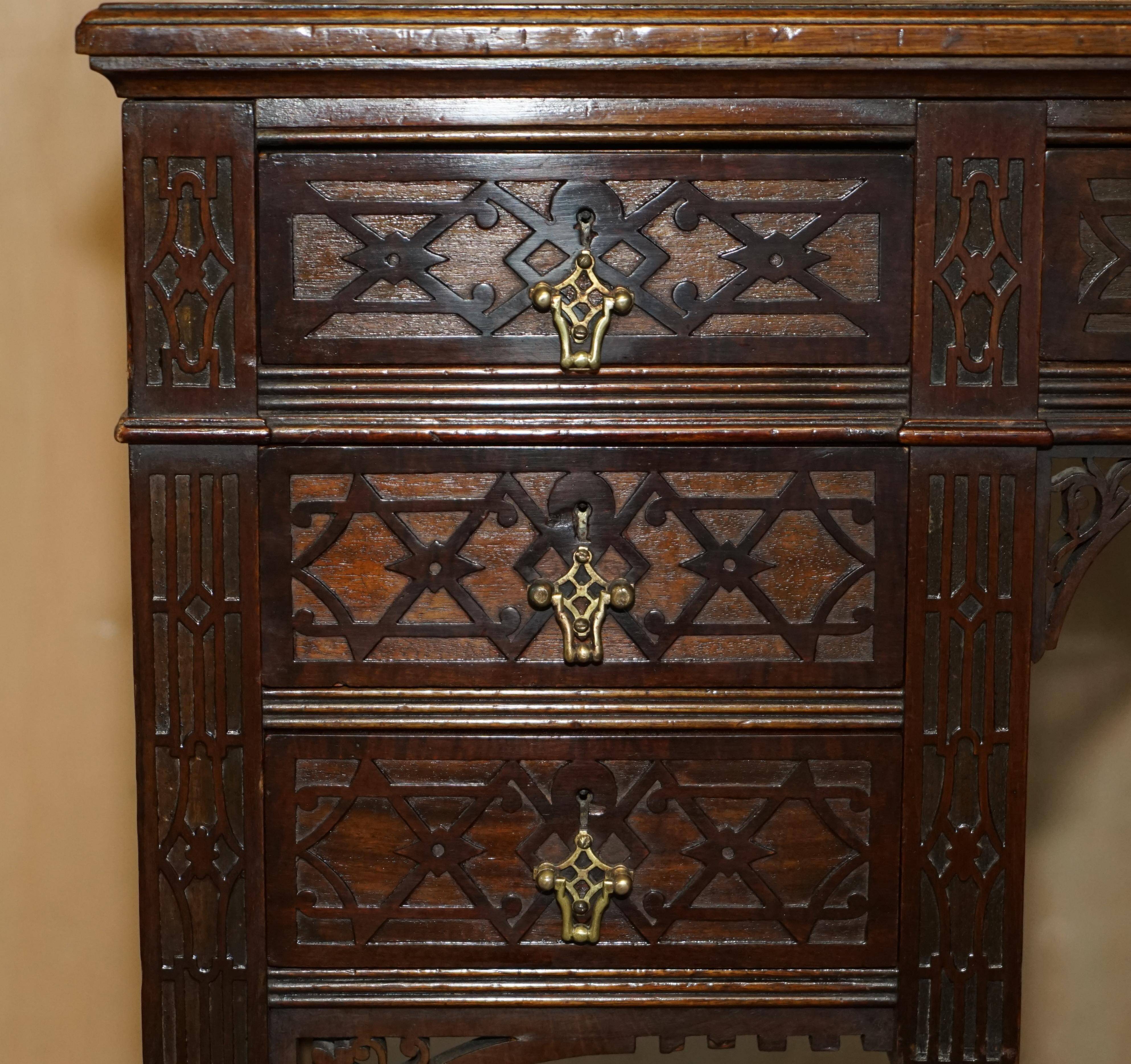 Chinese Chippendale bureau restored by Edward & Roberts