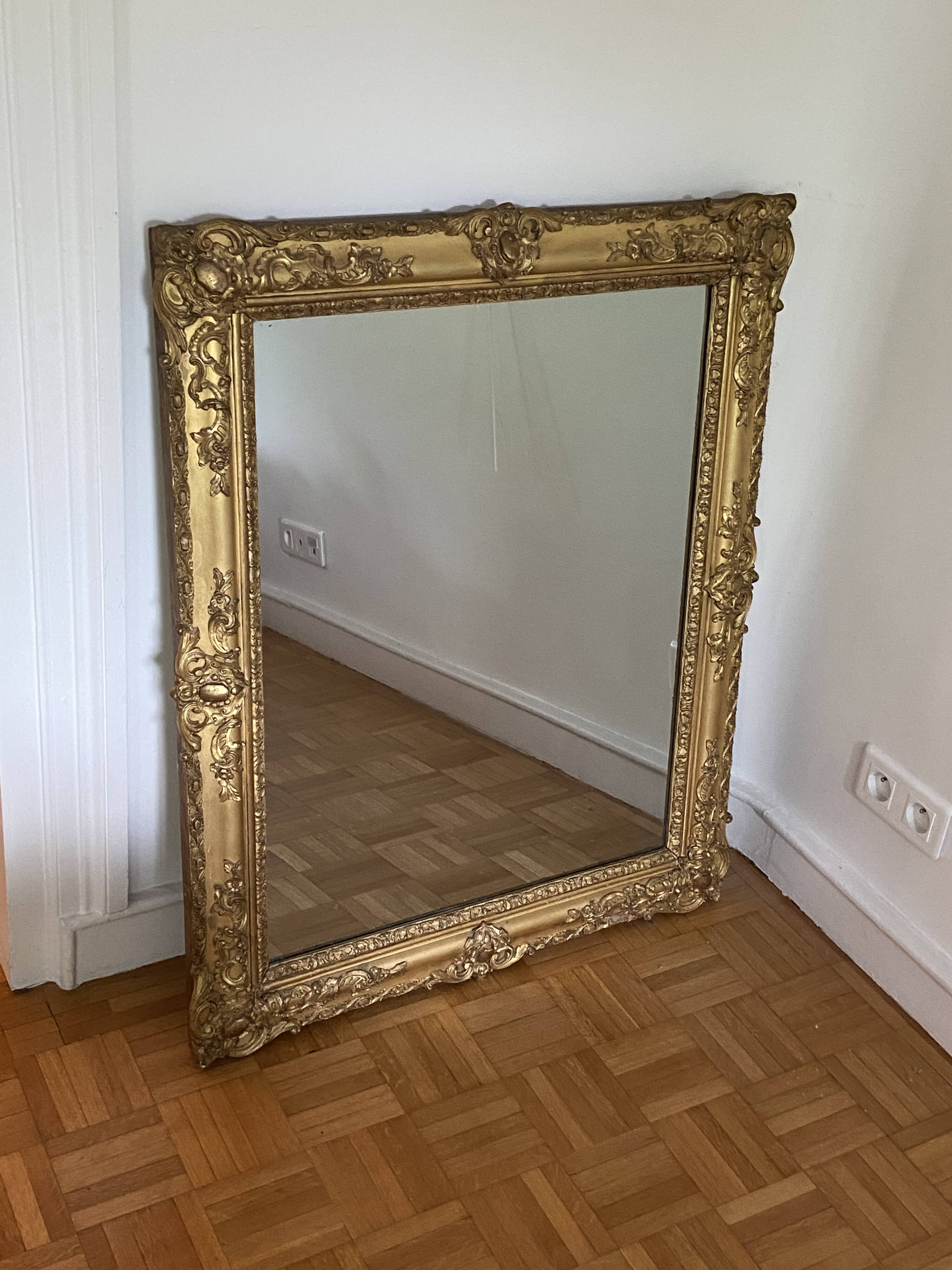 Antique gilded mirror