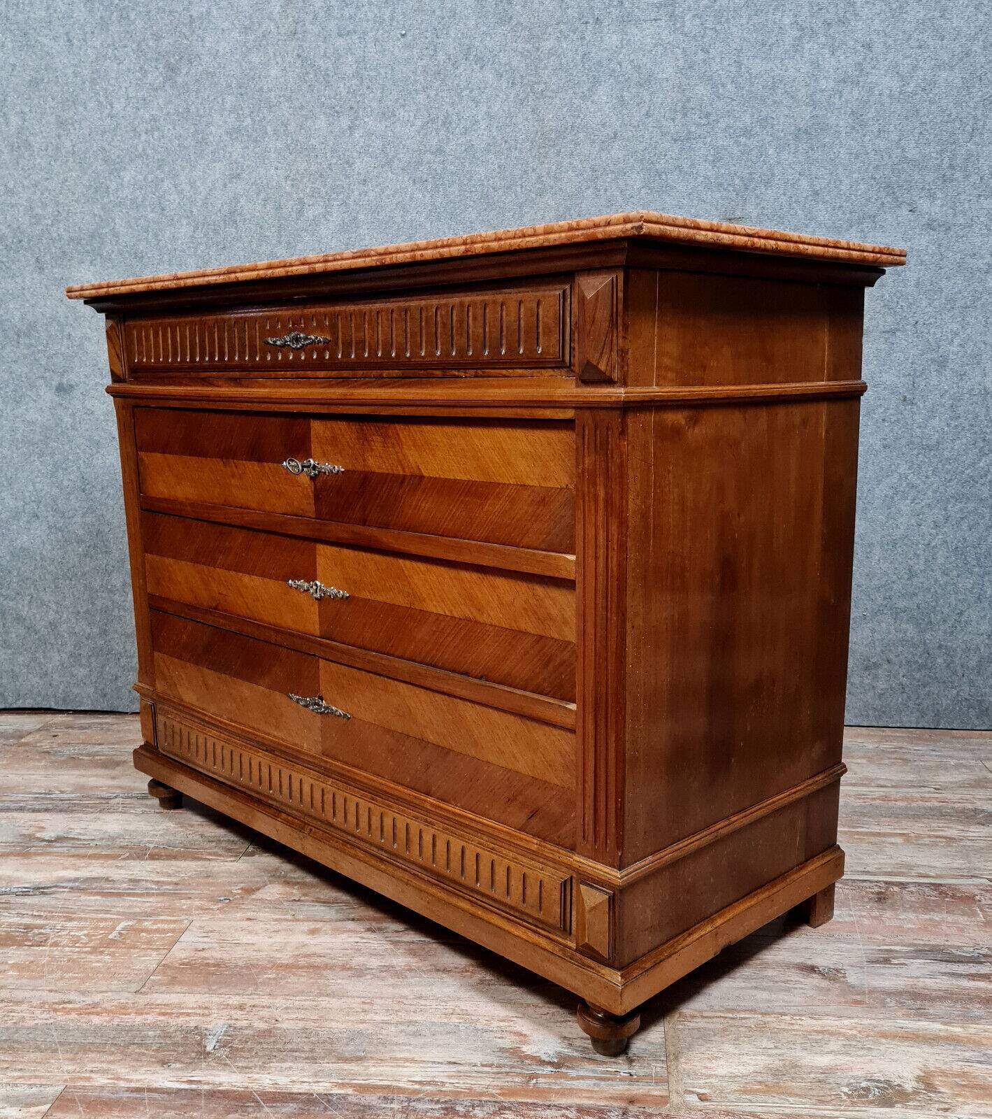 Louis XVI Style chest of drawers in walnut circa 1850-1880