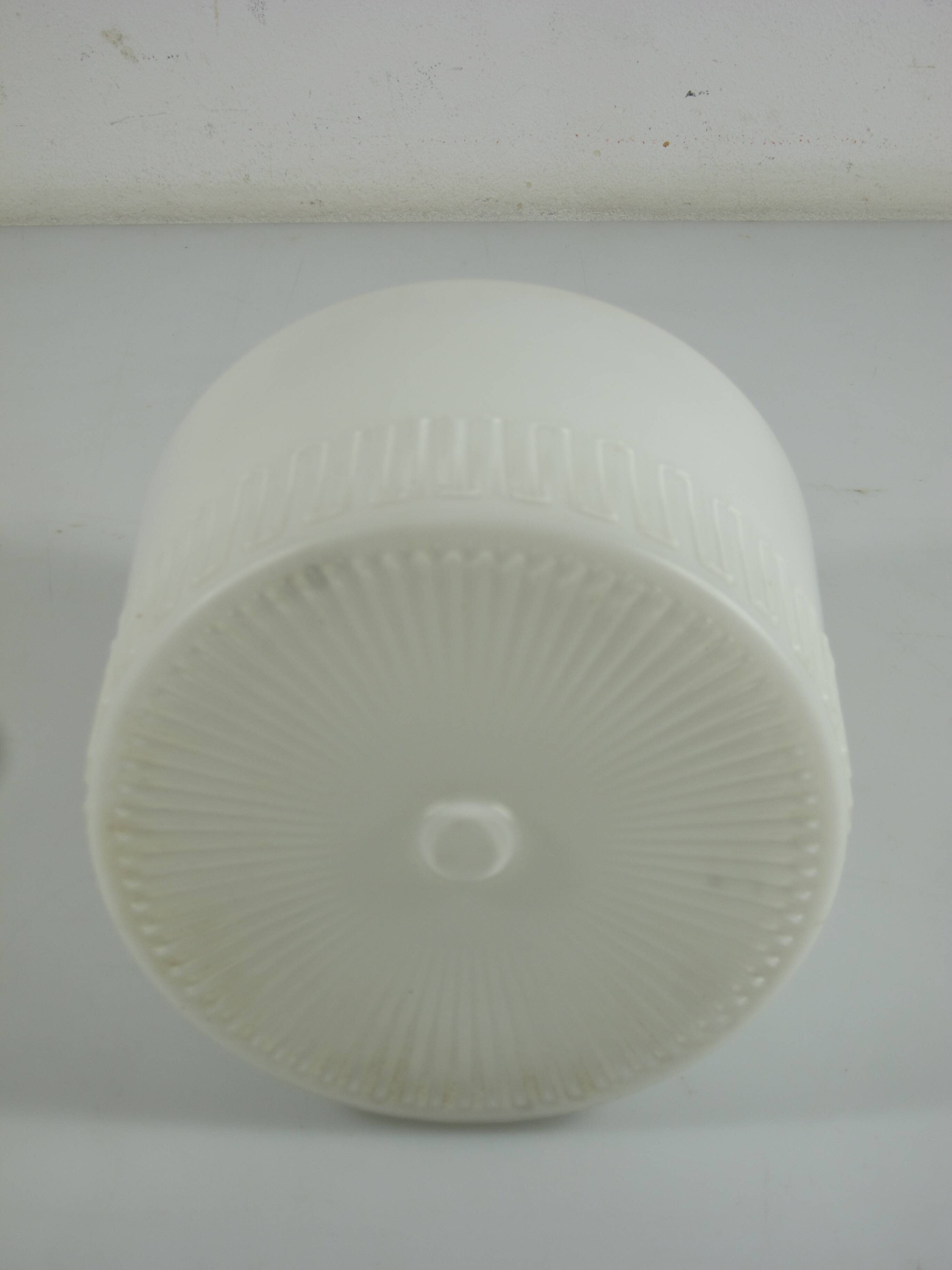 Set of Two 1930s German Art Deco Ceiling Lights, Wila Leuchten, Opal Glass