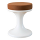 Tulip stool in Plastic and Wool, Mocha Mousse, Space Age Design, 1970