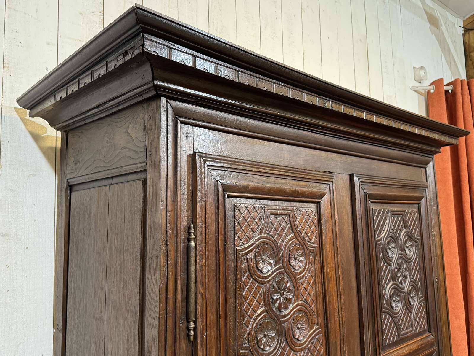 18th-century oak wardrobe