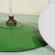 Lot of 2 lampshades enamelled sheet metal and brass socket