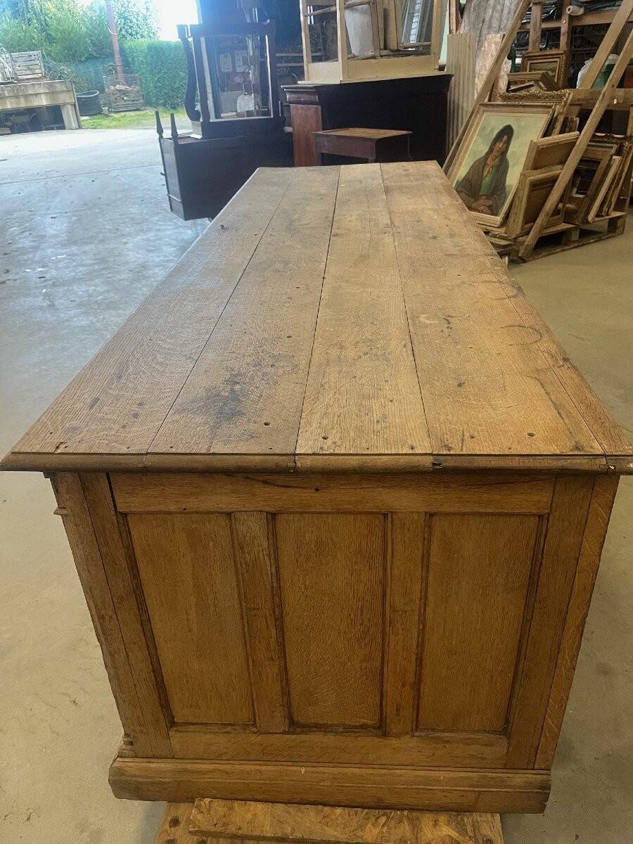 Large oak shop counter