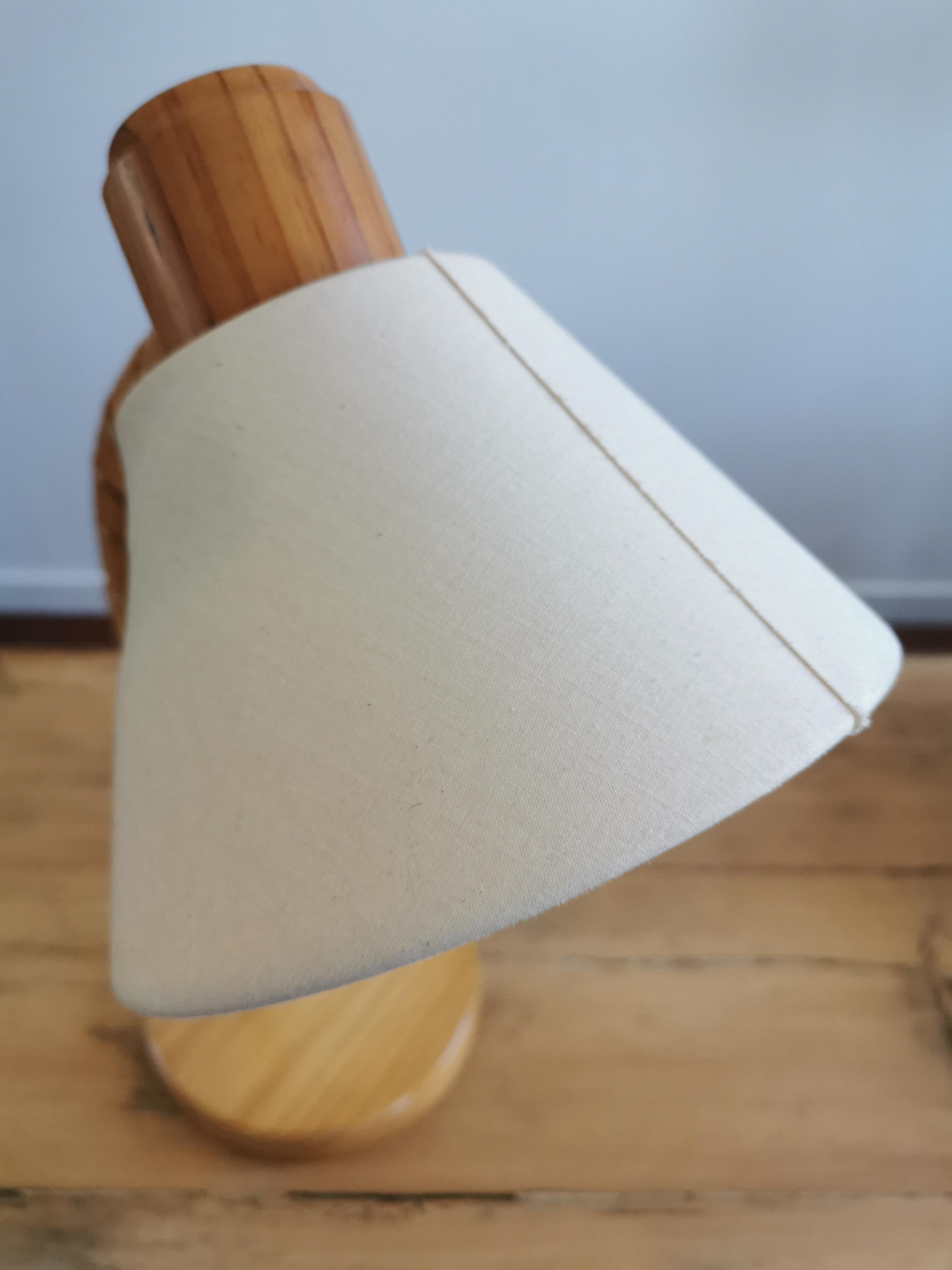 Scandinavian articulated pine lamp
